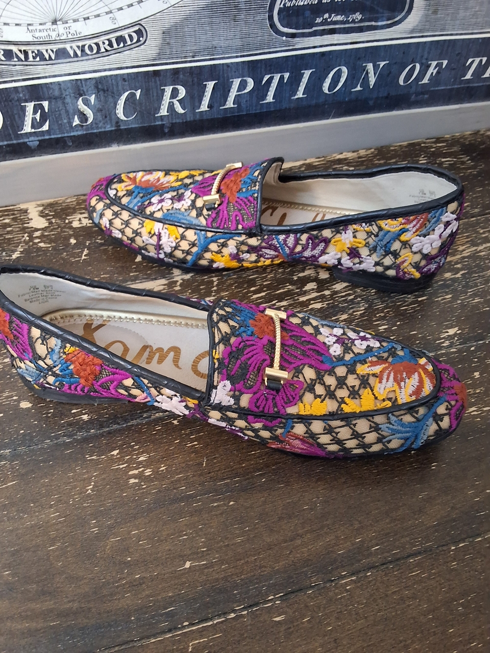 Sam Edelman Multicolor Floral Embroidered Loafers - Picture 4 of 6